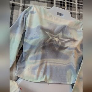 Star Print Long Sleeve Top